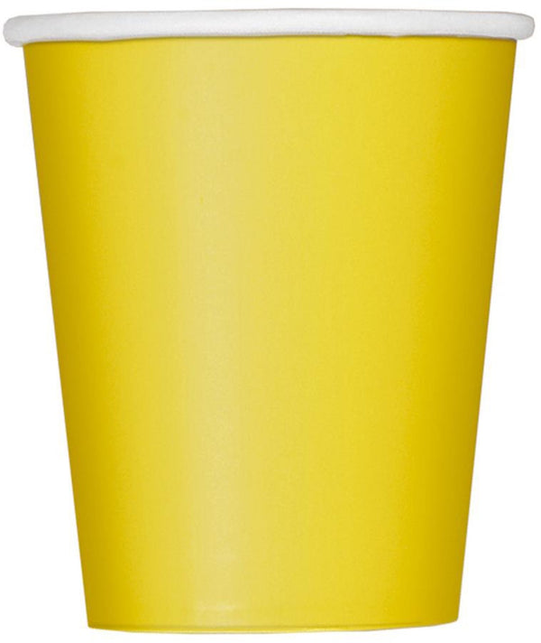 SUNFLOWER YELLOW 14 X 270ML (9OZ) PAPER CUPS